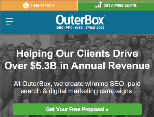 Outerbox website screenshot