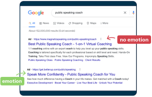 Improve Google Ads CTR emotional ad example