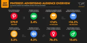 Pinterest advertising audience overview screenshot