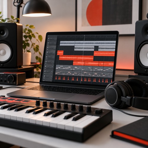 Digital audio production workspace